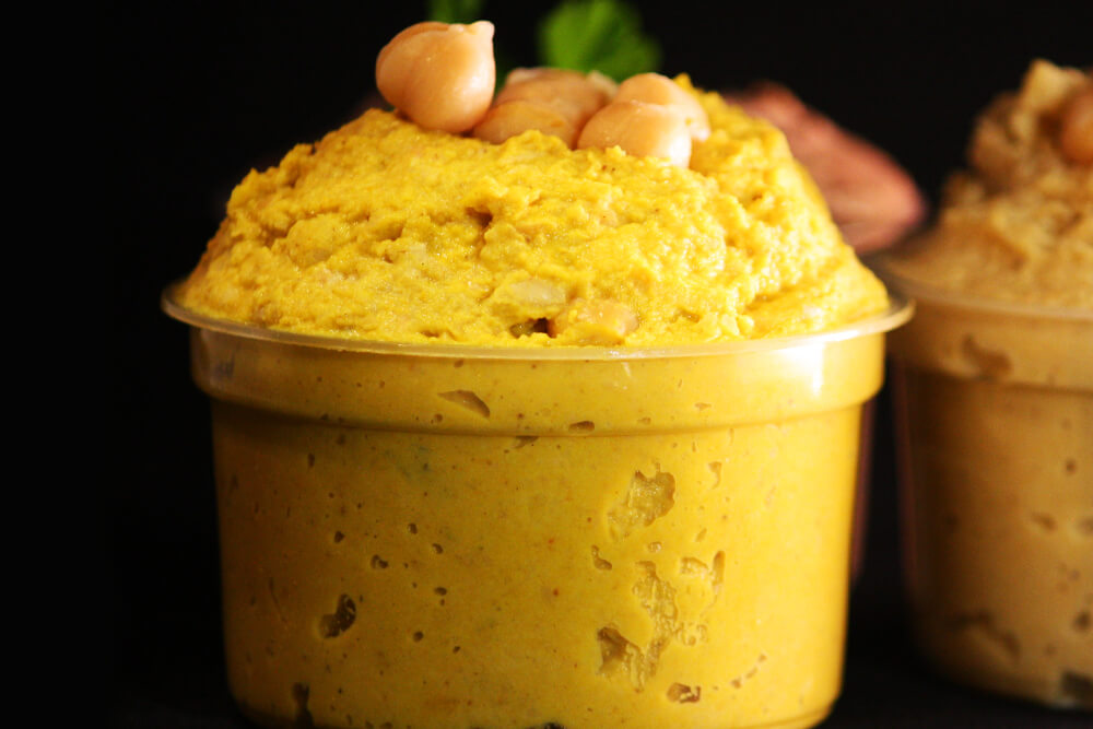 Kichererbsen Hummus mit Curry